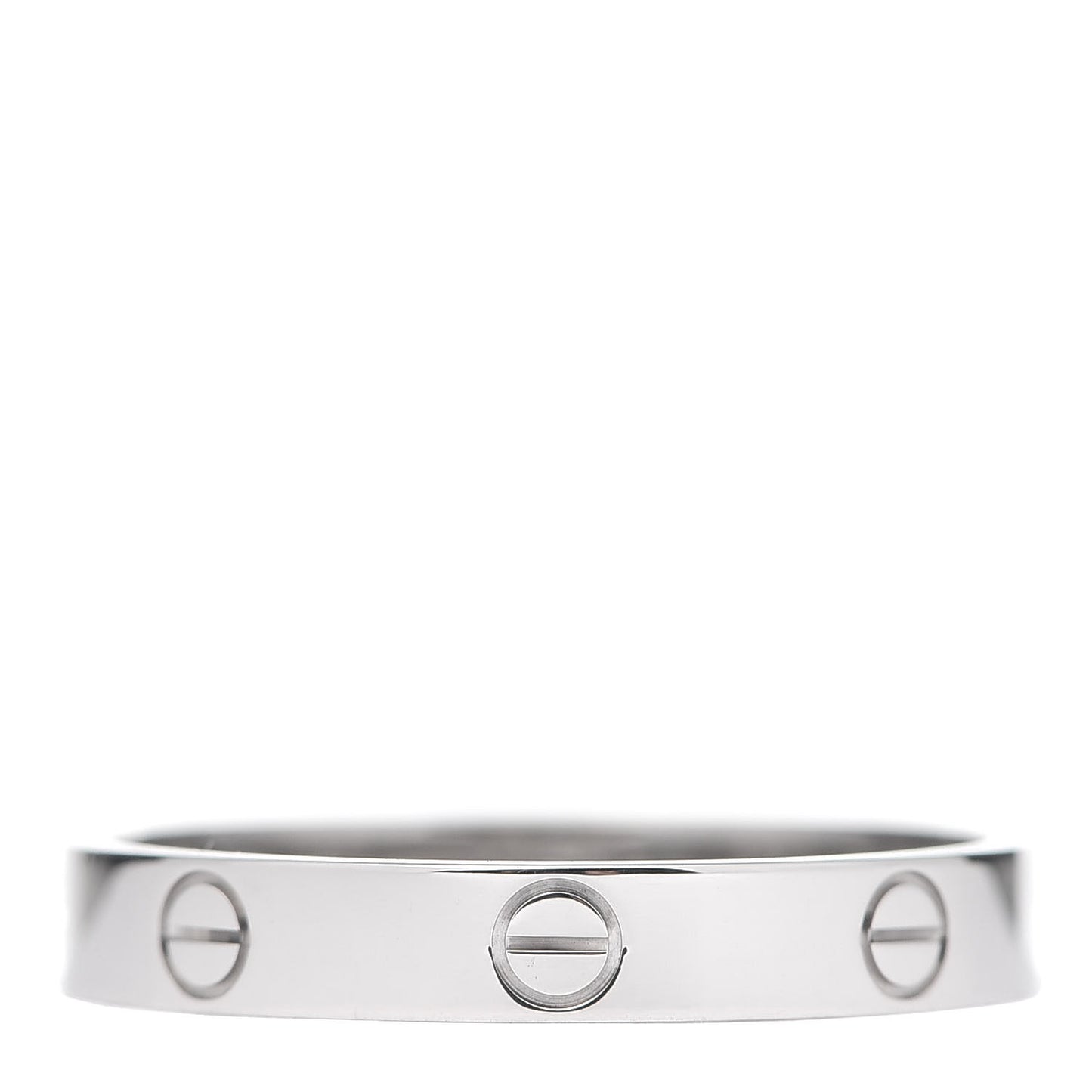 18K White Gold 3.5mm LOVE Wedding Band Ring 63 10.25