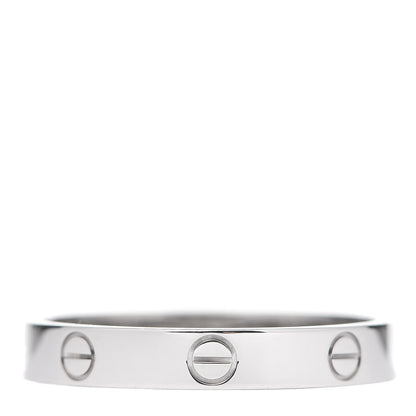 Cartier 18K White Gold 3.5mm LOVE Wedding Band Ring 63 10.25 3 of 4