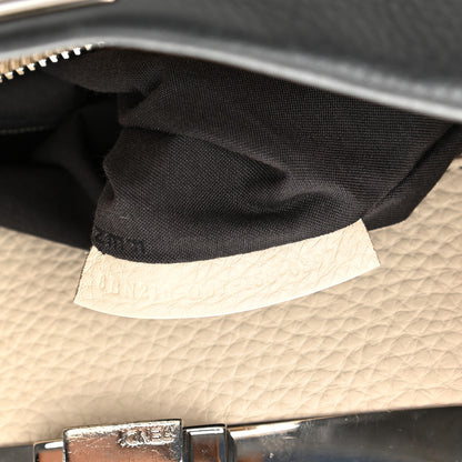 Fendi Cuoio Romano Selleria Bi-Color Large Peekaboo Iconic Satchel Asfalto Latte 8 of 9