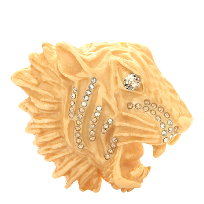 Gucci Resin Crystal Rajah Brooch Ivory 1 of 3
