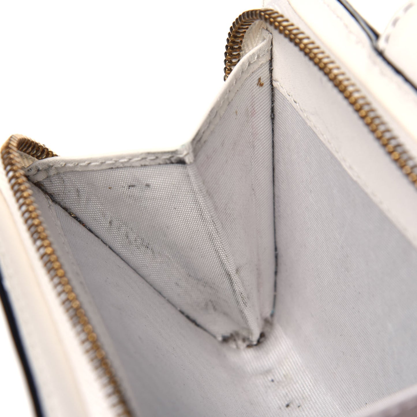 Lambskin Cannage Studded Lady Dior Eden Wallet White