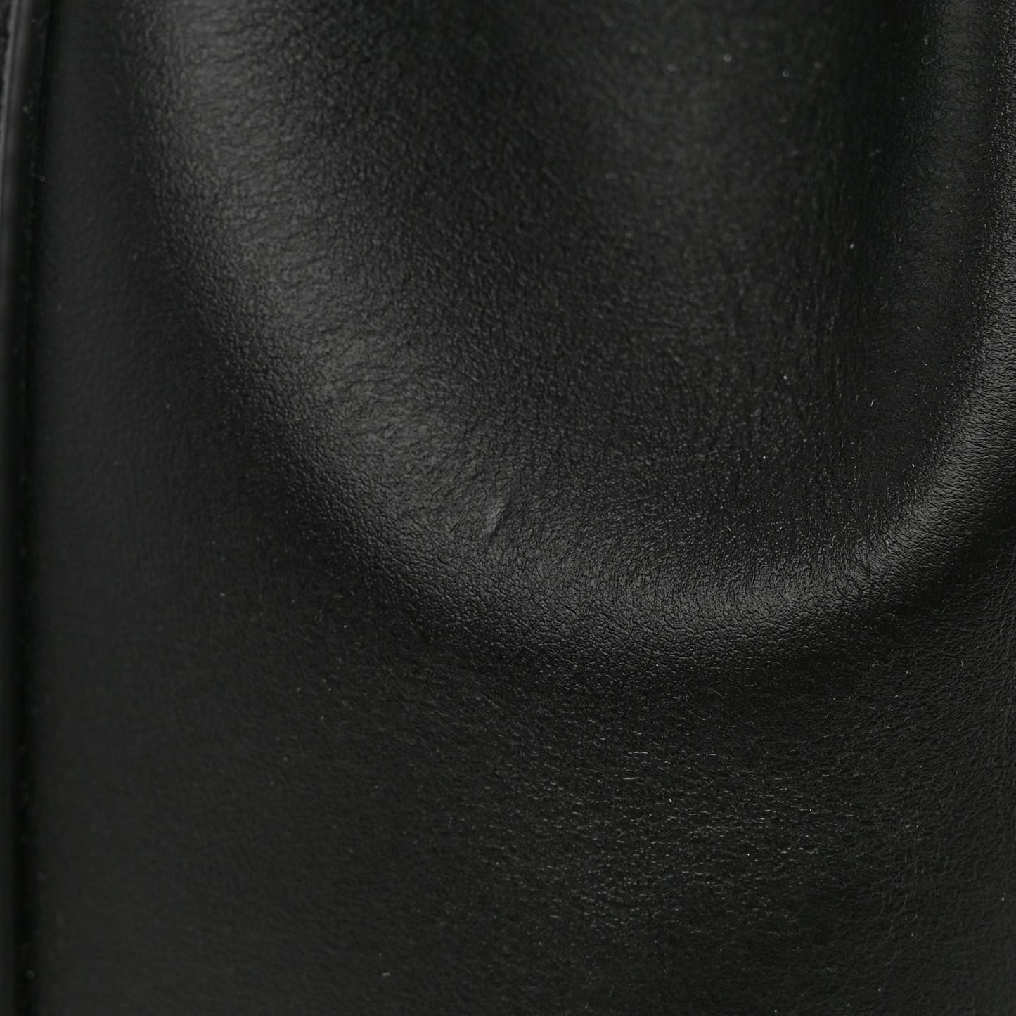Smooth Shiny Calfskin Bon Bon Bucket Bag Black