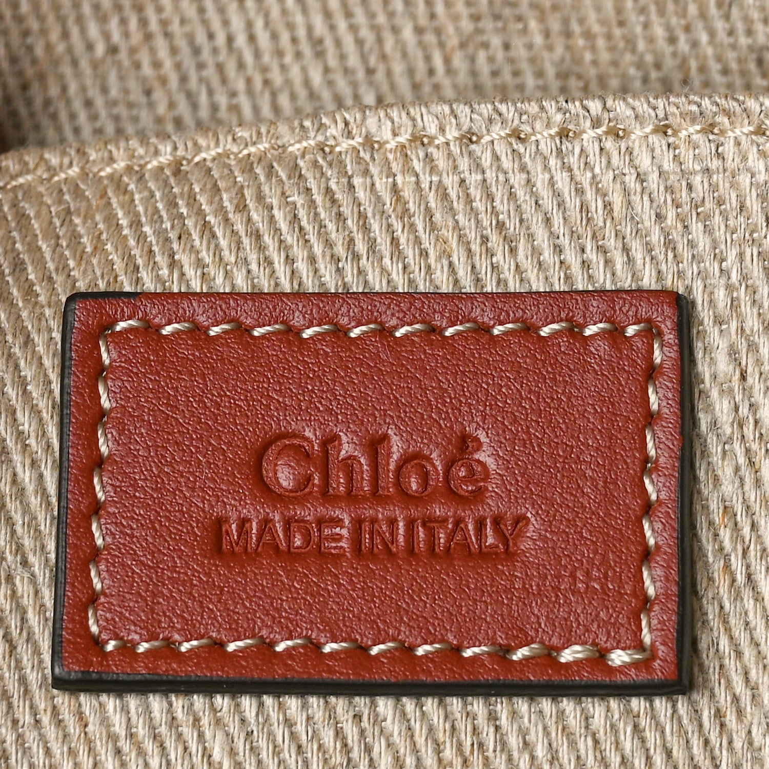 Chloe Canvas Logo Woody Backpack Sepia Brown 8 of 10