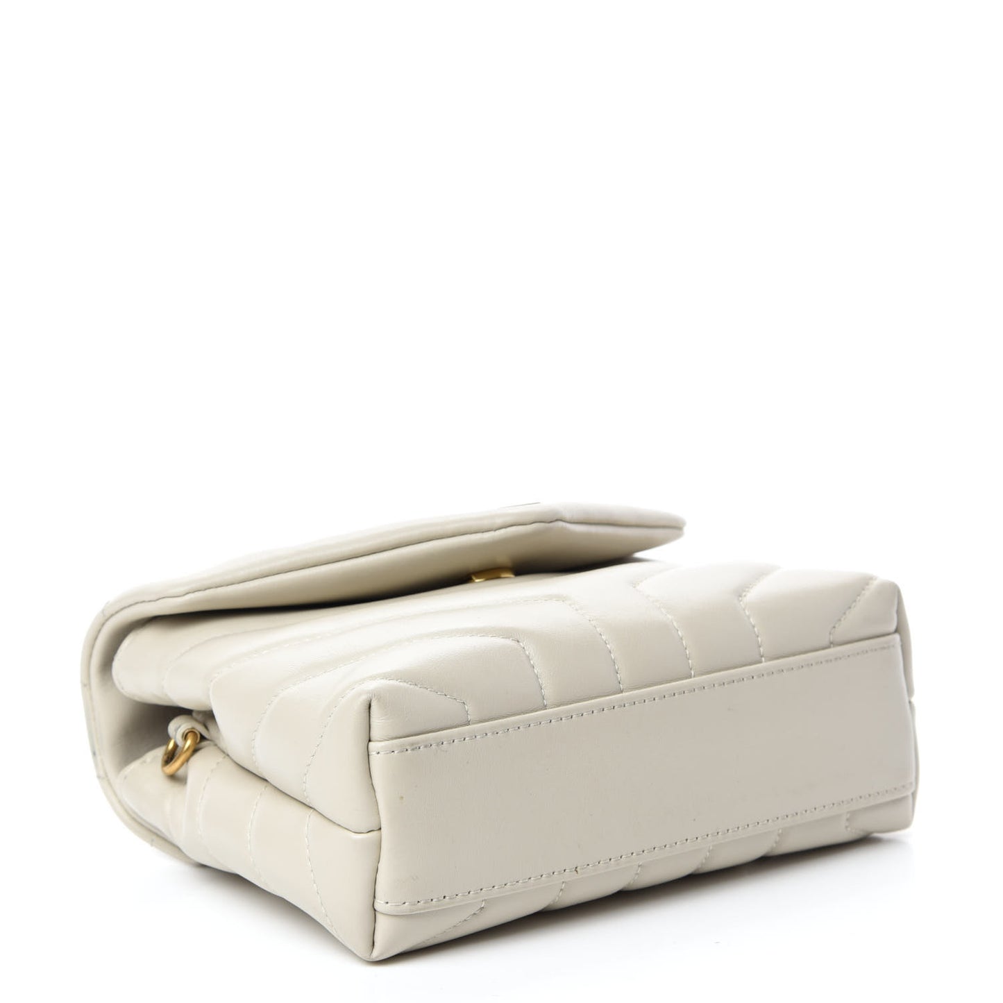 Calfskin Y Quilted Monogram Toy Loulou Crossbody Bag Blanc Vintage