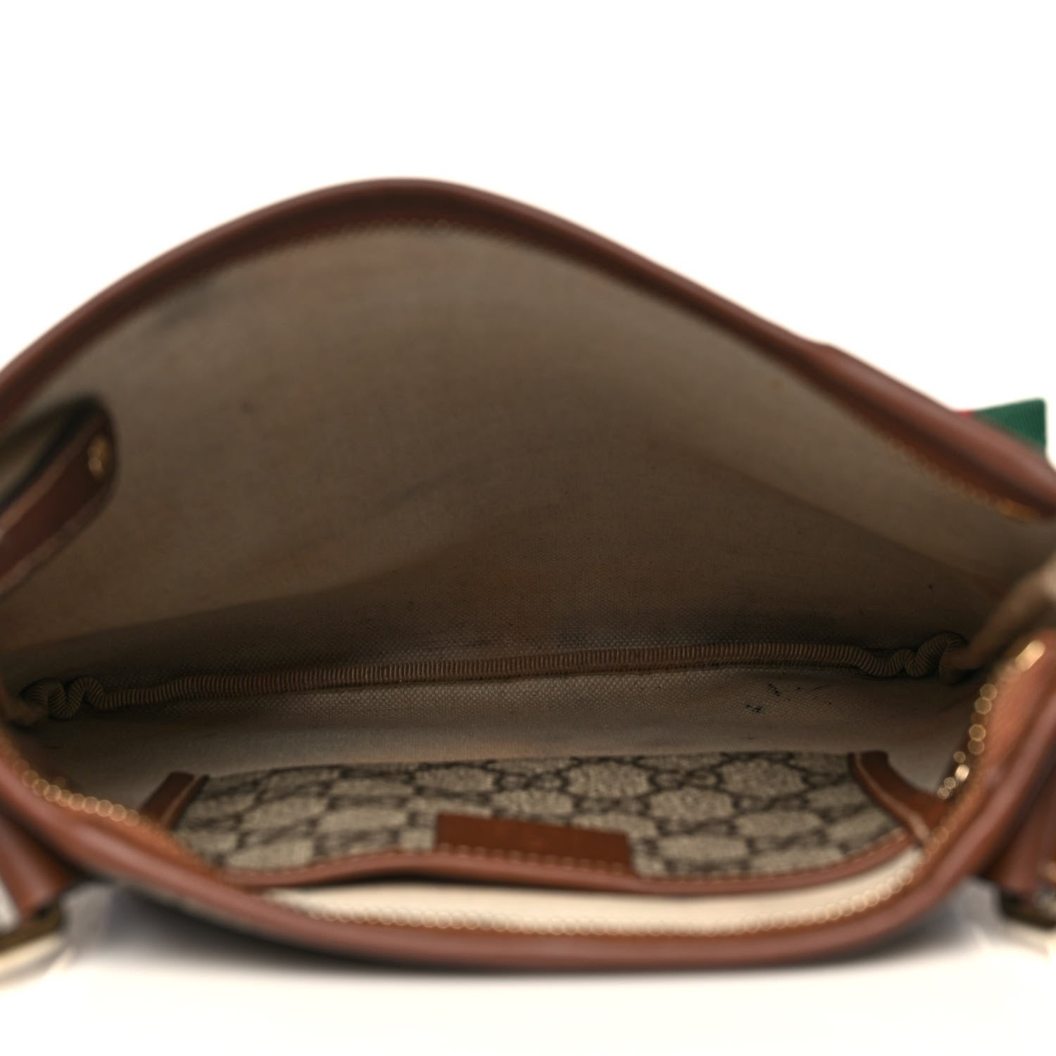 Gucci GG Plus Monogram Signature Web Loop Messenger Brown 4 of 9