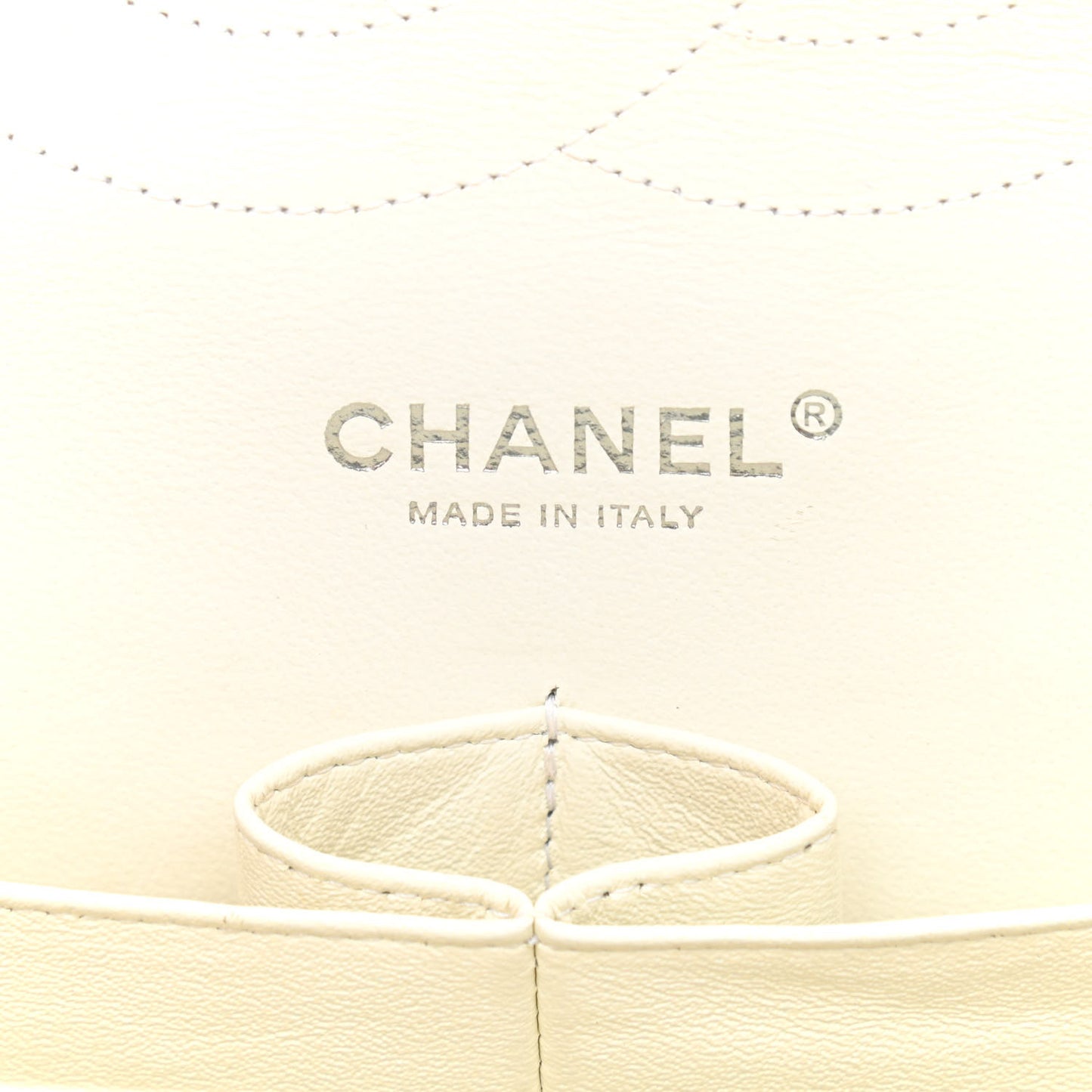 Caviar Quilted Jumbo Double Flap White