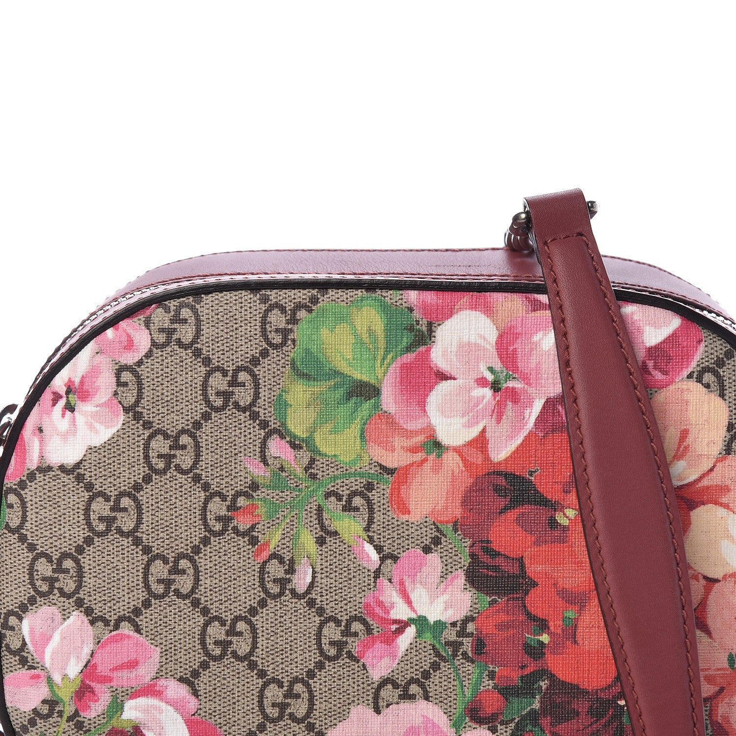 Gucci GG Supreme Monogram Blooms Mini Chain Shoulder Bag Beige Multicolor Dry Rose 8 of 11