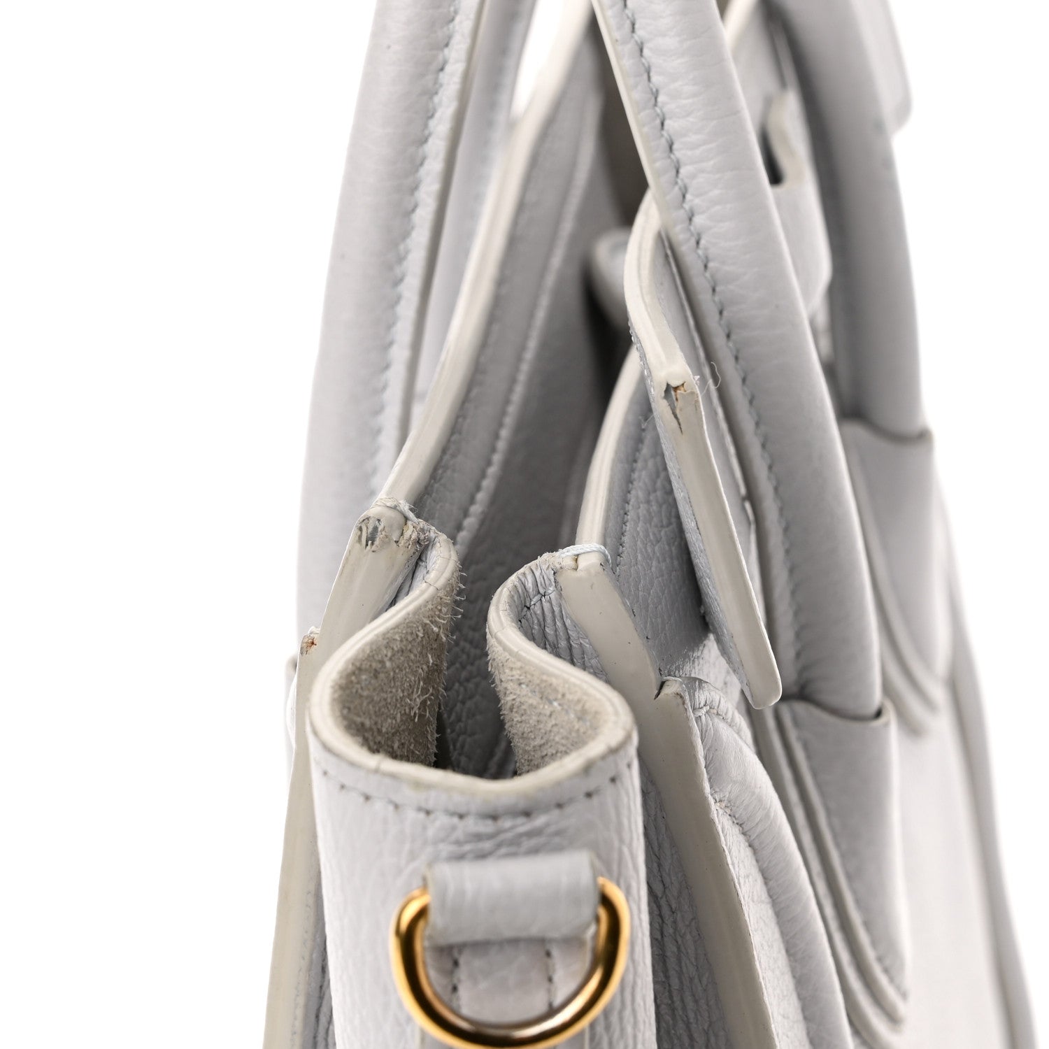 Celine Drummed Calfskin Nano Luggage Lune 13 of 17