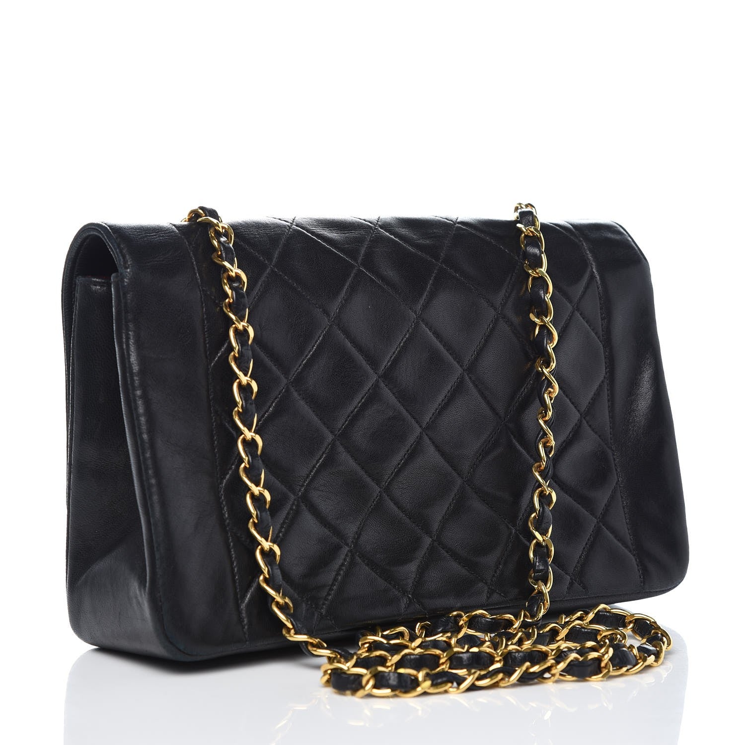 Chanel Lambskin Quilted Medium Single Flap Black 3 of 11