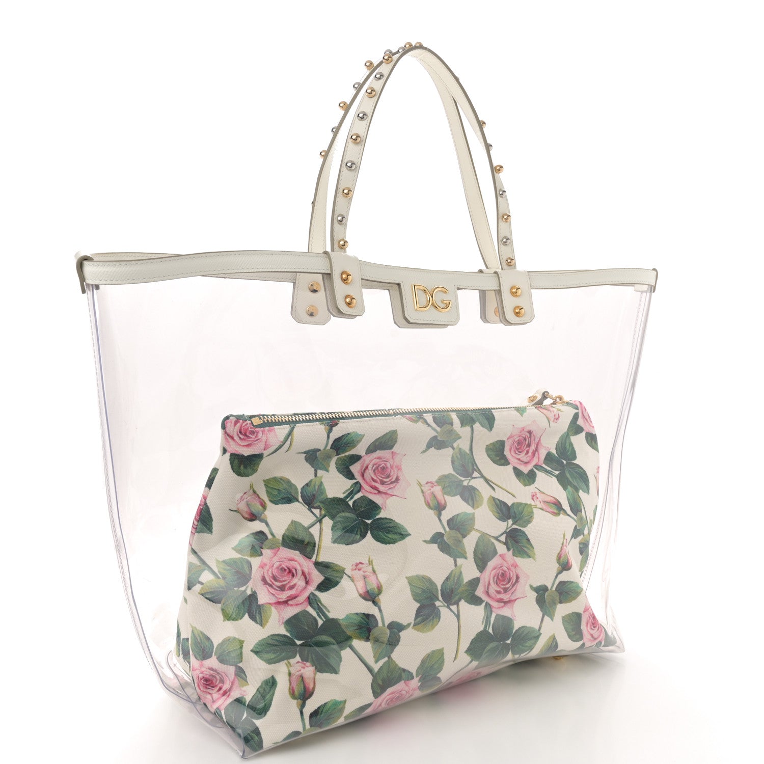 Dolce & Gabbana Canvas PVC Floral Printed Beatrice Tote Multicolor 4 of 14
