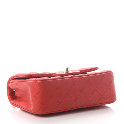 Chanel Lambskin Quilted Mini Rectangular Flap Red 4 of 9