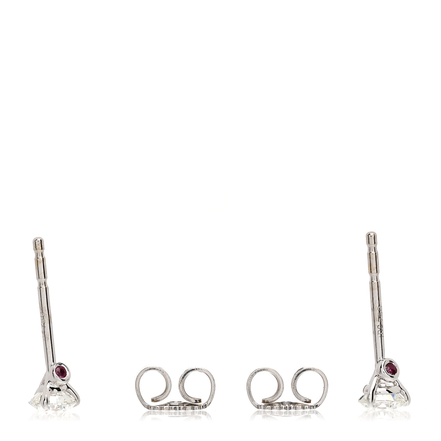 18K White Gold Diamond .50ctw Solitaire Stud Earrings