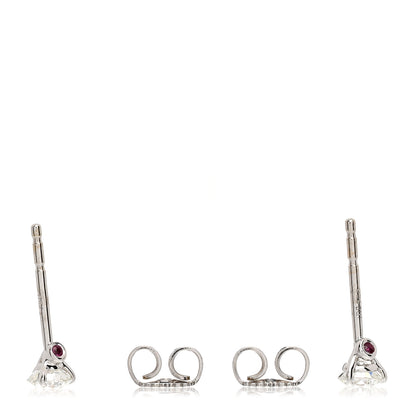 Roberto Coin 18K White Gold Diamond .50ctw Solitaire Stud Earrings 3 of 4