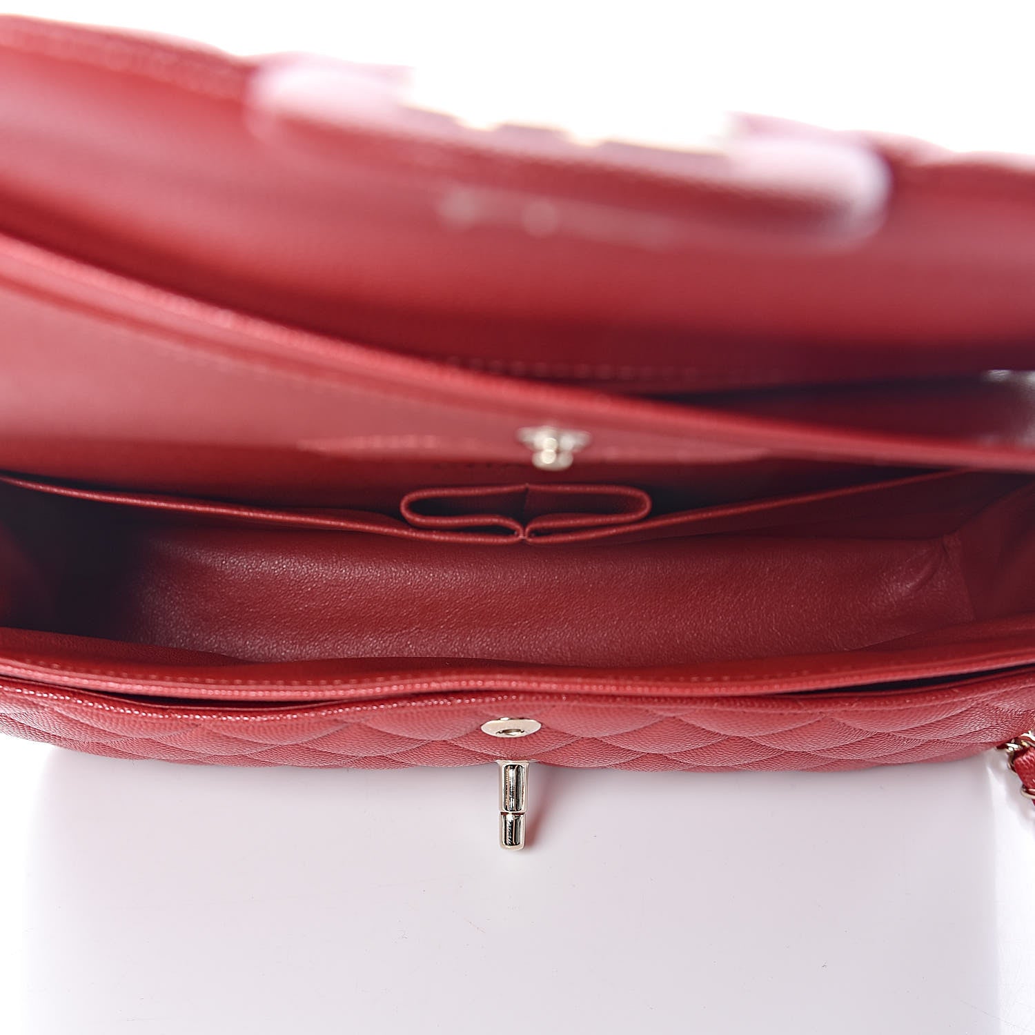 Chanel Caviar Quilted Medium Double Flap Red 5 of 10