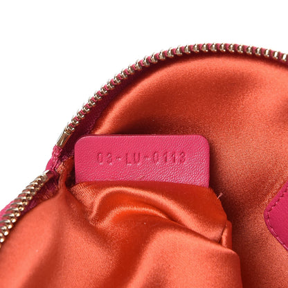Christian Dior Lambskin Cannage Cosmetic Case Fuchsia 7 of 7