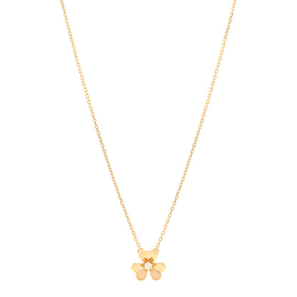 Van Cleef & Arpels 18K Yellow Gold Diamond Mini Frivole Pendant Necklace 1 of 5