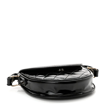 Burberry Patent Calfskin Quilted Mini Crossbody Bag Black 4 of 11