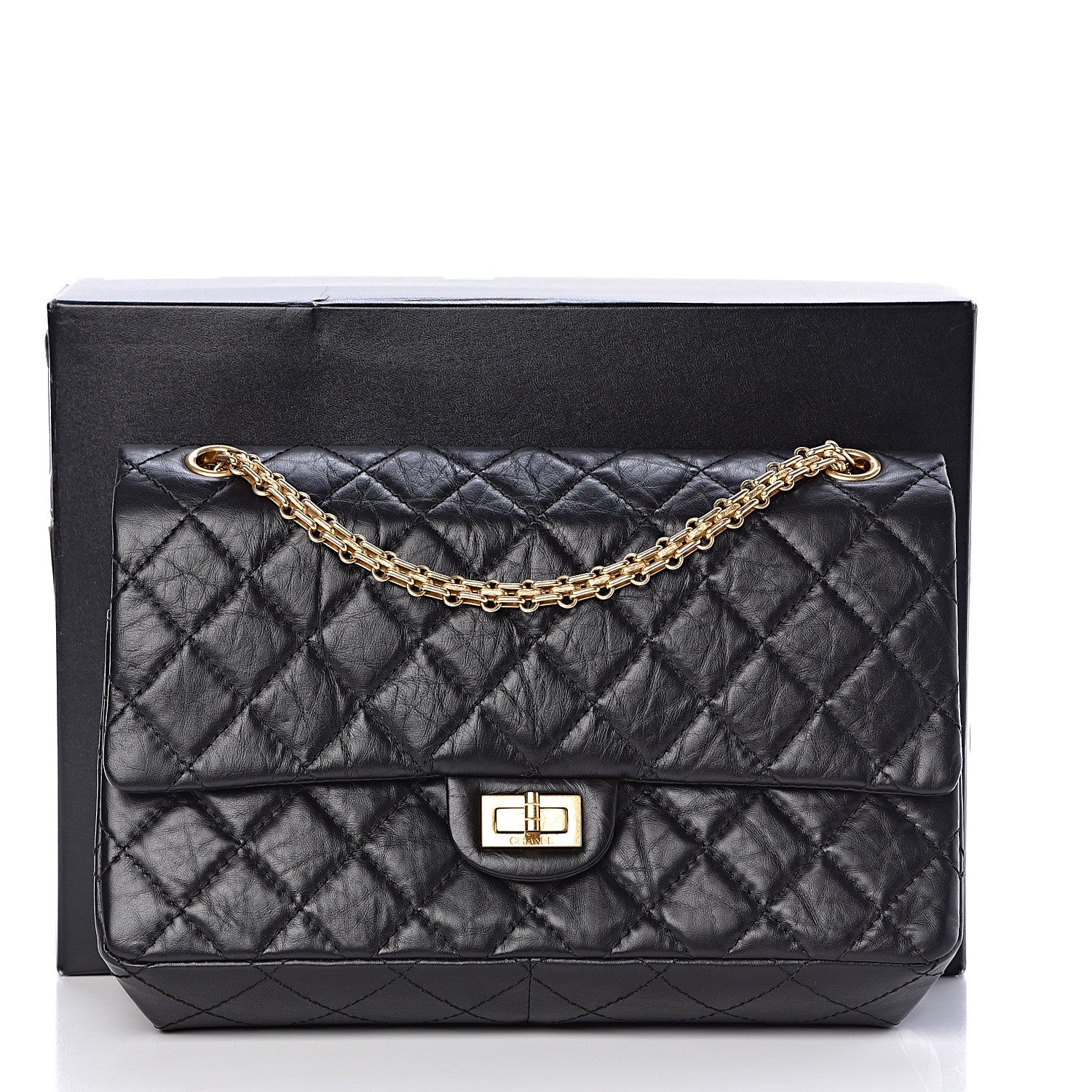 Chanel Aged Calfskin Quilted 2.55 Reissue 226 Flap Black 11 of 11