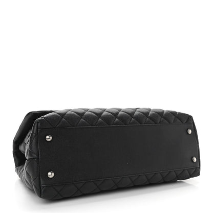 Chanel Caviar Quilted Medium Coco Handle Flap Black 4 of 12