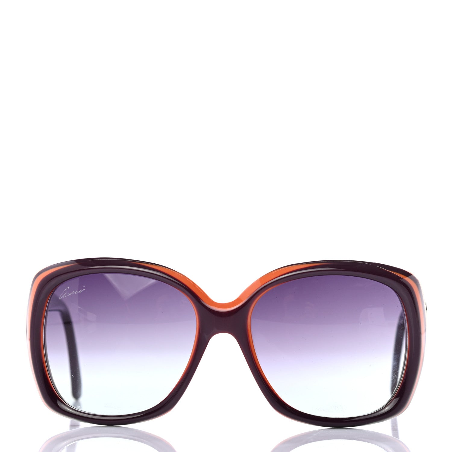 Gucci Acetate Oversized Sunglasses GG3612S Purple Orange 2 of 7