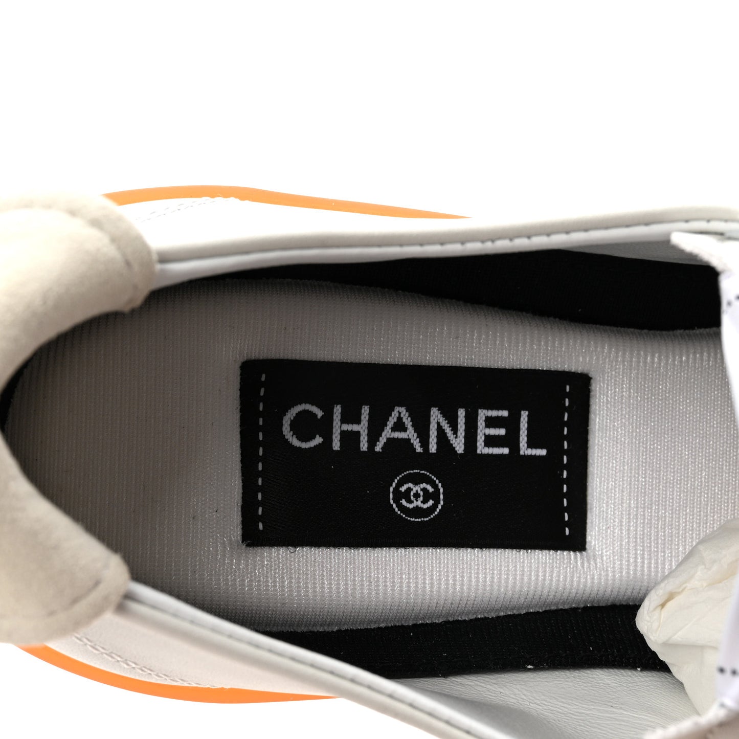 Calfskin Embossed Suede Sneakers 39 White Black