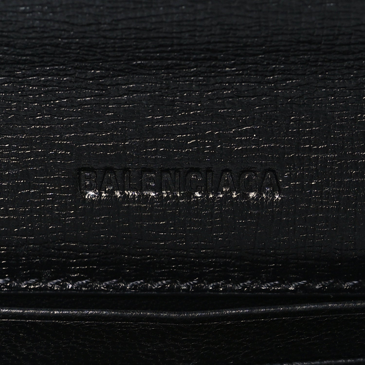 Balenciaga Calfskin Stripe Embossed Gossip Chain Bag XS Black 6 of 8