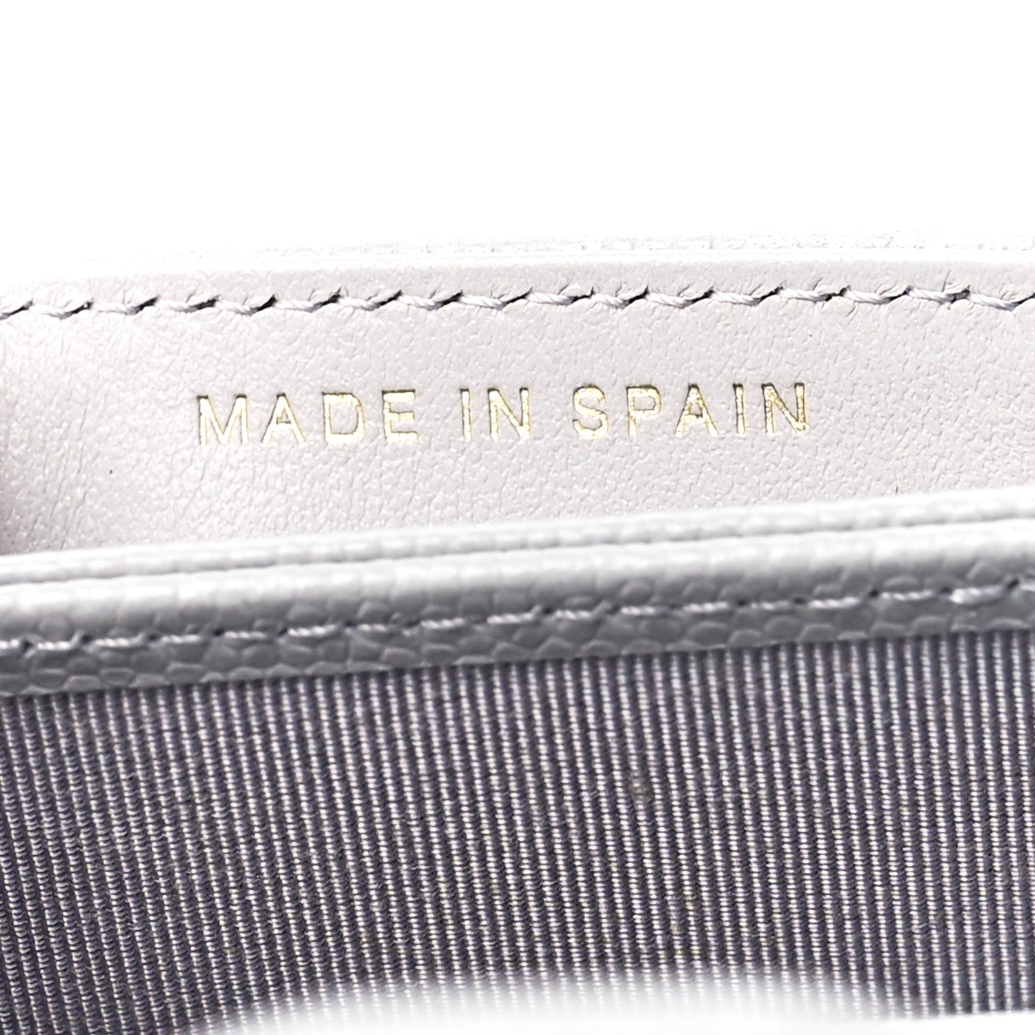 Chanel Caviar Quilted Flap Card Holder On Chain Grey 7 of 13