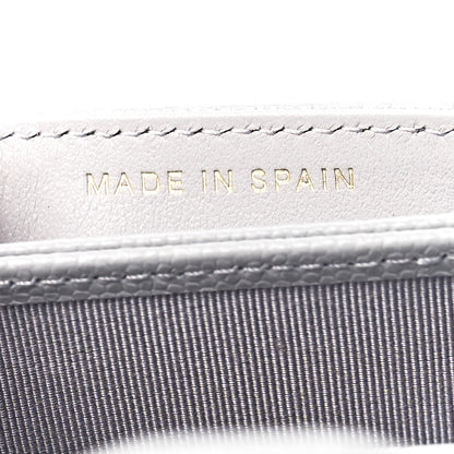 Chanel Caviar Quilted Flap Card Holder On Chain Grey 7 of 13
