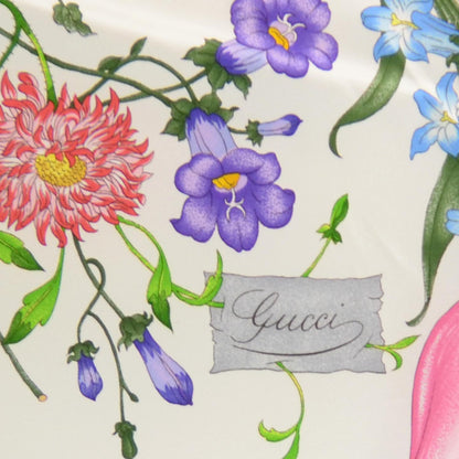 Gucci Silk Twill Flora Square Scarf White 3 of 7
