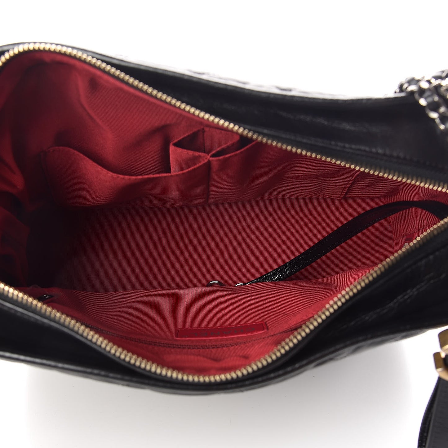 Aged Calfskin Quilted Medium Gabrielle Hobo Black