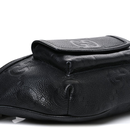 Gucci Calfskin GG Tennis Embossed Pocket Belt Bag Black 9 of 11