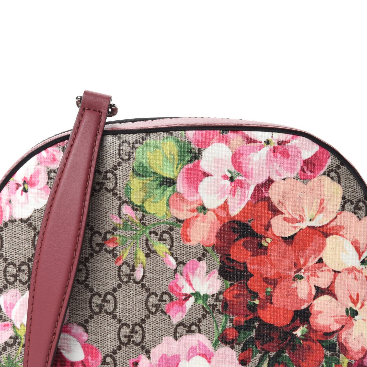 Gucci GG Supreme Monogram Blooms Mini Chain Shoulder Bag Beige Multicolor Dry Rose 10 of 11
