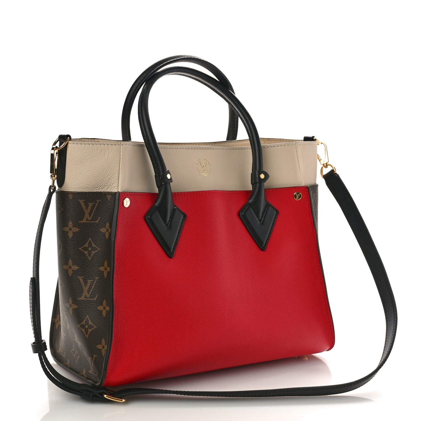 Calfskin Monogram On My Side Pirate Red
