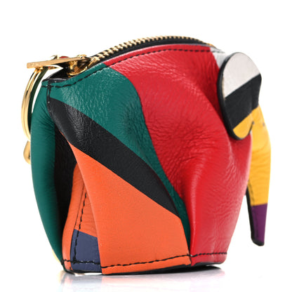 Loewe Calfskin Elephant Coin Purse Bag Charm Key Holder Multicolor 3 of 10