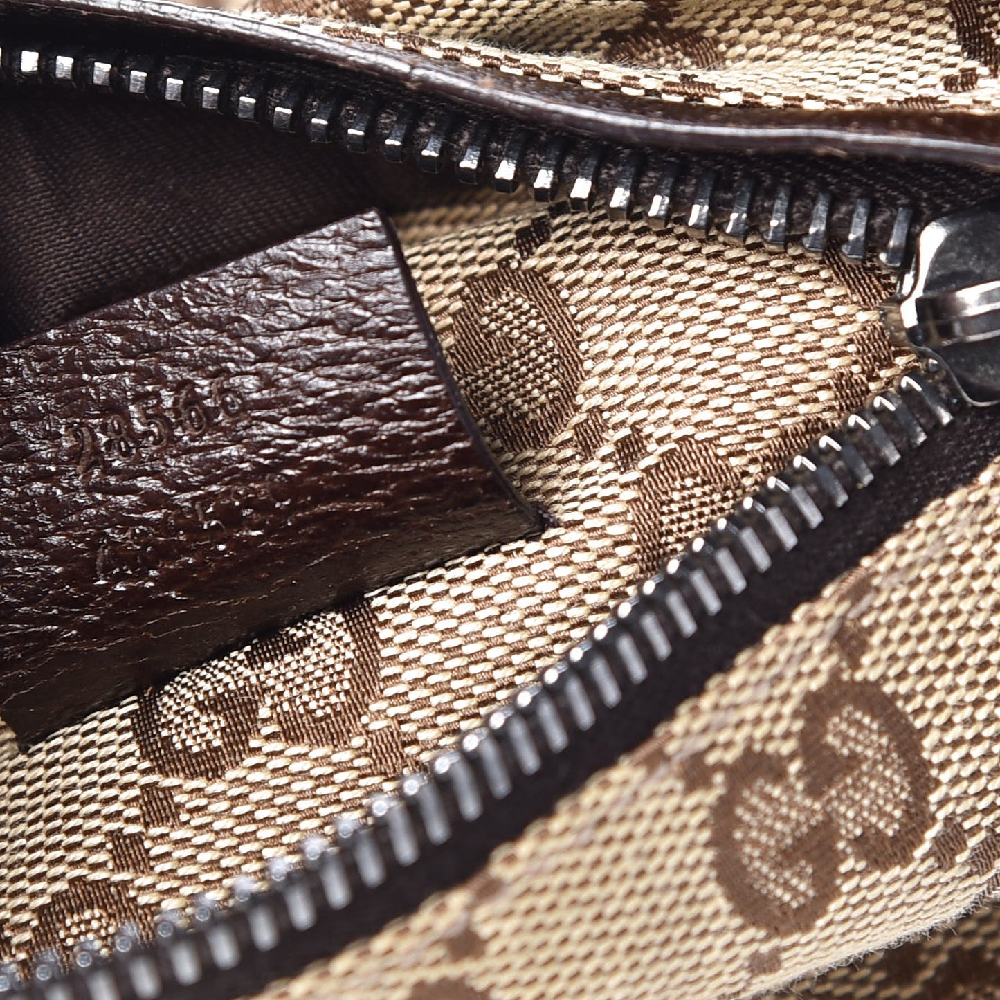 Monogram Web Belt Bag Dark Brown