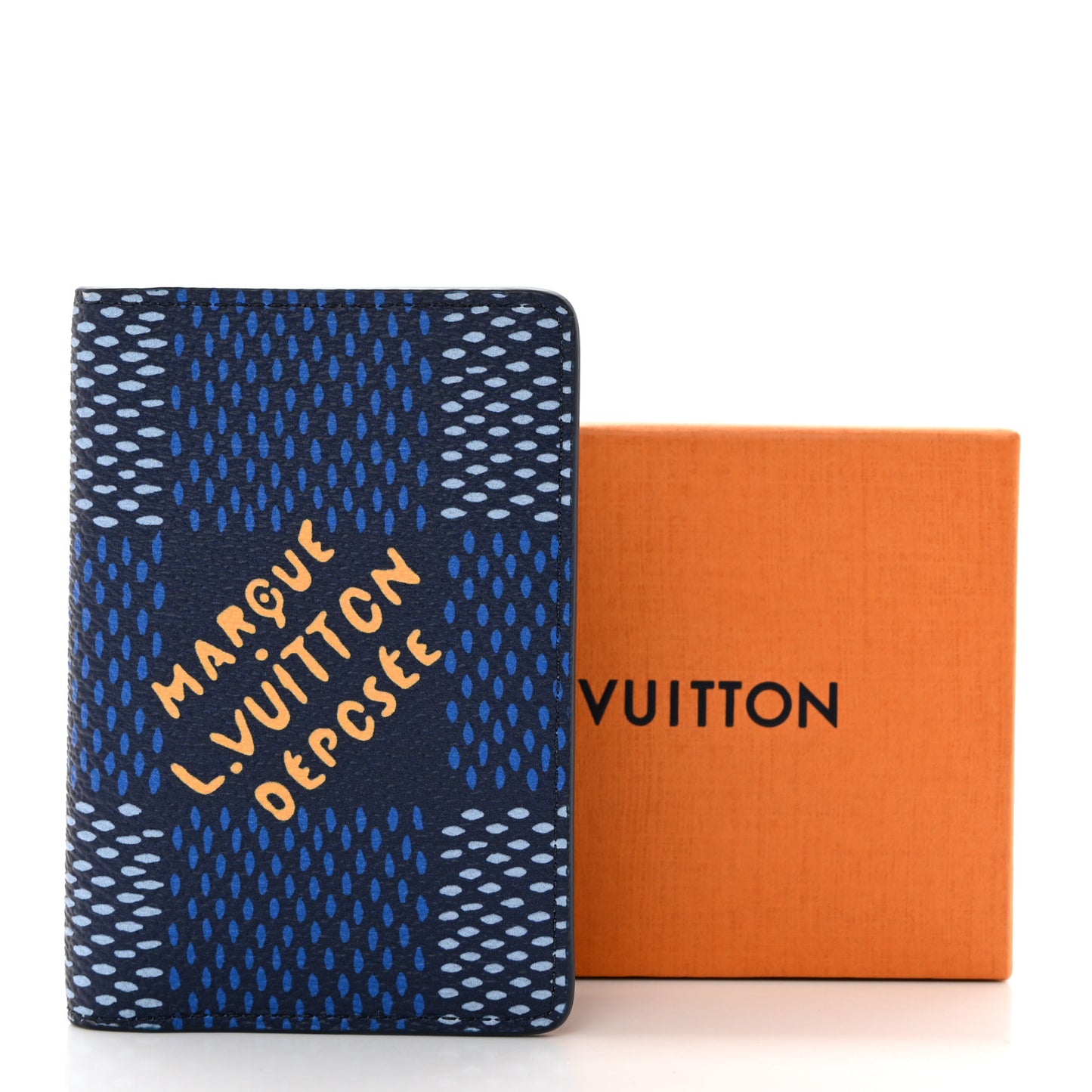 Damier Heritage Pocket Organizer Blue