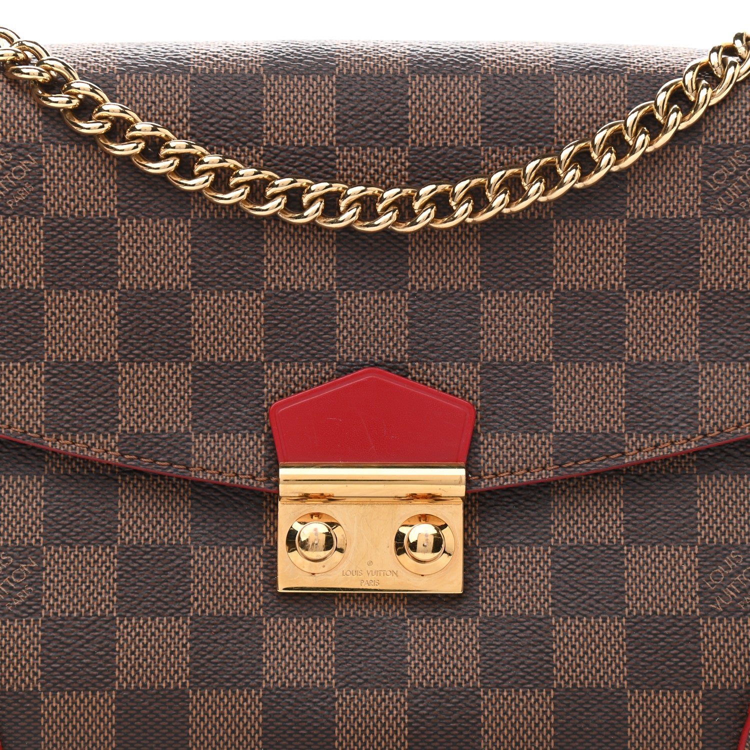 Louis Vuitton Damier Ebene Caissa Clutch Cherry 7 of 12