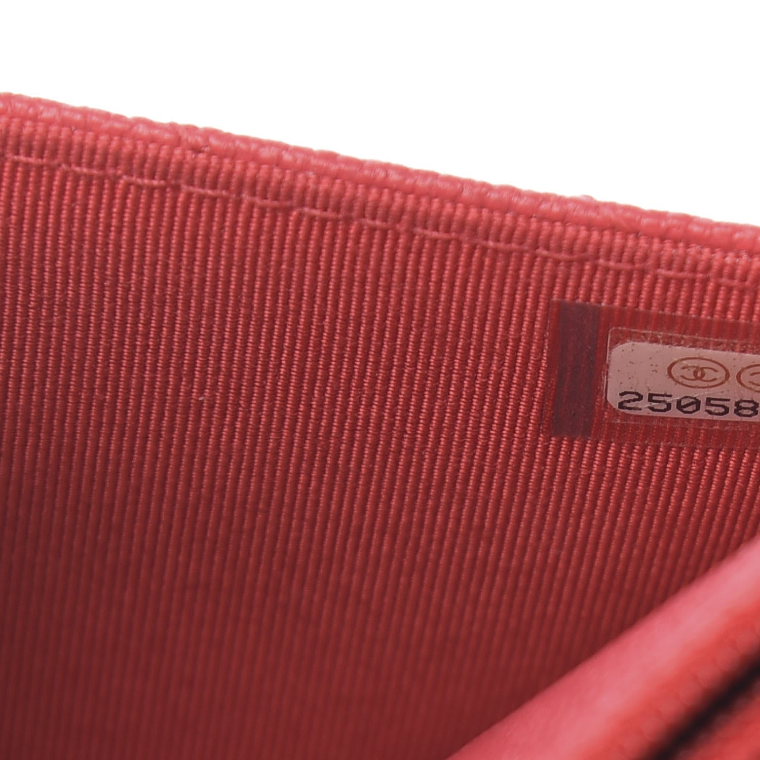Chanel Caviar Chevron Quilted Wallet On Chain WOC Red 8 of 13