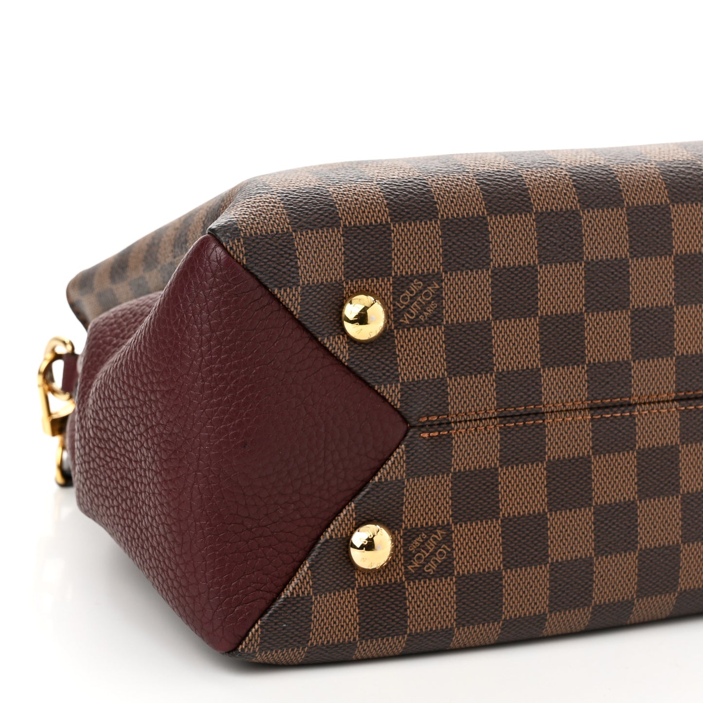 Damier Ebene Cuir Taurillon Brittany Bordeaux