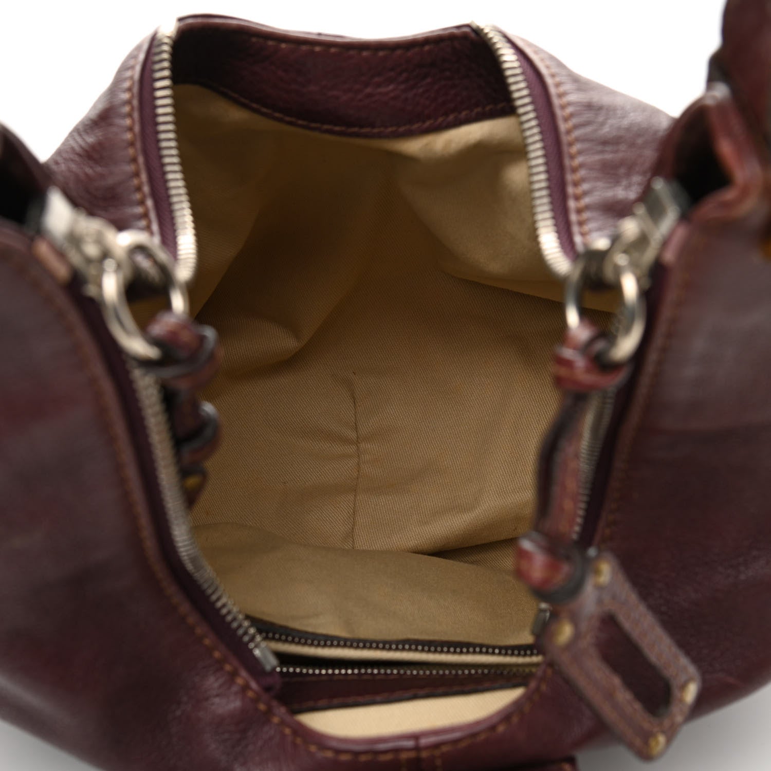 Chloe Calfskin Paddington Hobo Burgundy 5 of 12