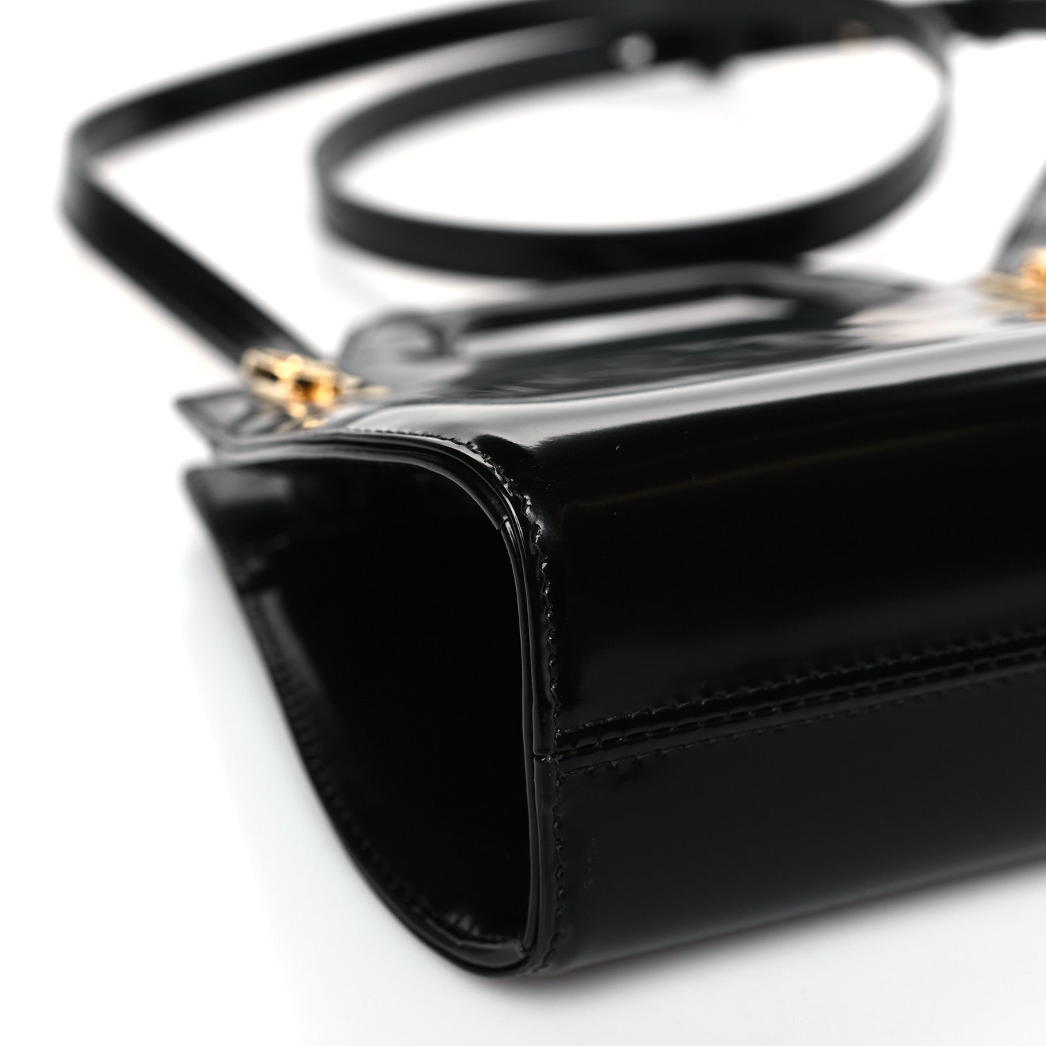 Salvatore Ferragamo Brushed Calfskin Mini Wanda Top Handle Bag Black 7 of 8