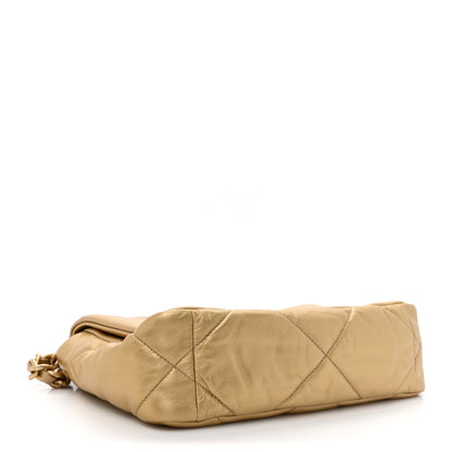 Chanel Metallic Goatskin Quilted Medium Chanel 19 Flap Gold 4 of 10