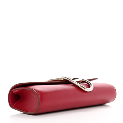 Hermes Tadelakt Egee Clutch Rouge Vif 4 of 10