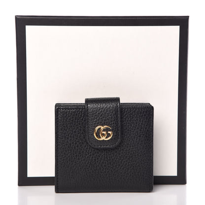 Gucci Dollar Calfskin GG Marmont French Wallet Black 9 of 9