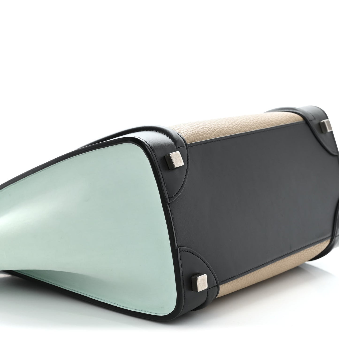 Bullhide Drummed Calfskin Micro Tri-Color Luggage Antarctic