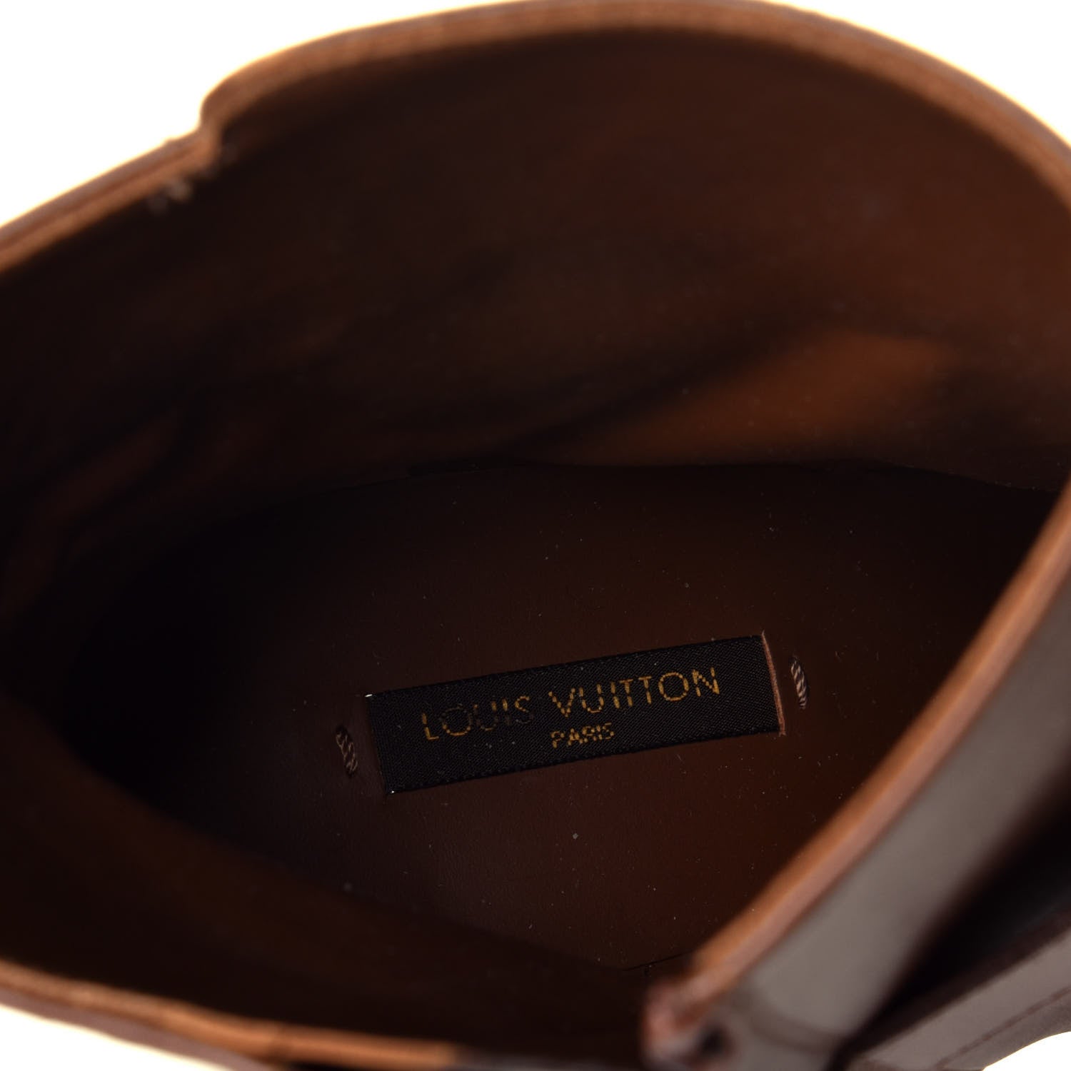 Louis Vuitton Calfskin Belted Ankle Boots 37 Cognac 7 of 8