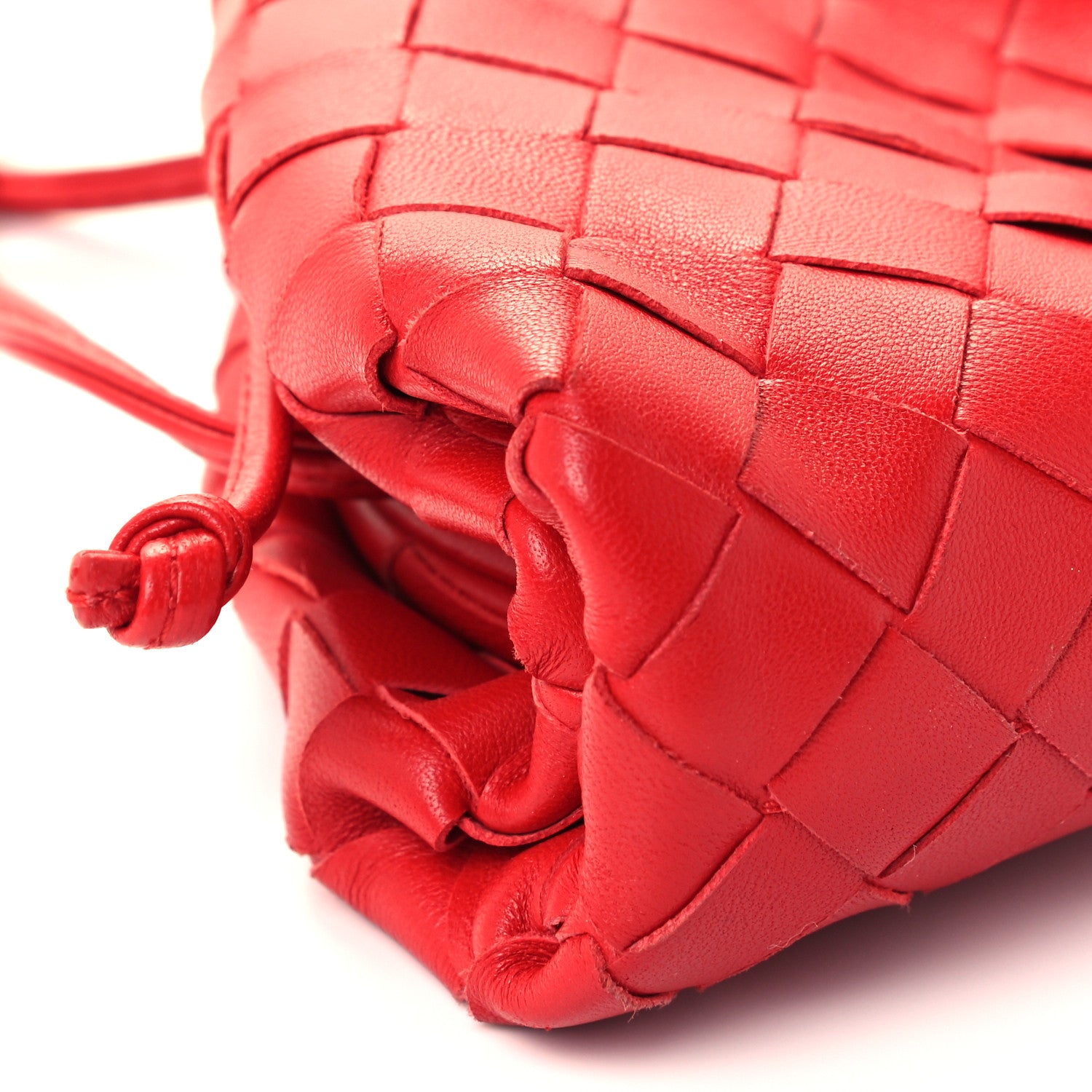Bottega Veneta Nappa Intrecciato The Mini Pouch Bright Red 10 of 11