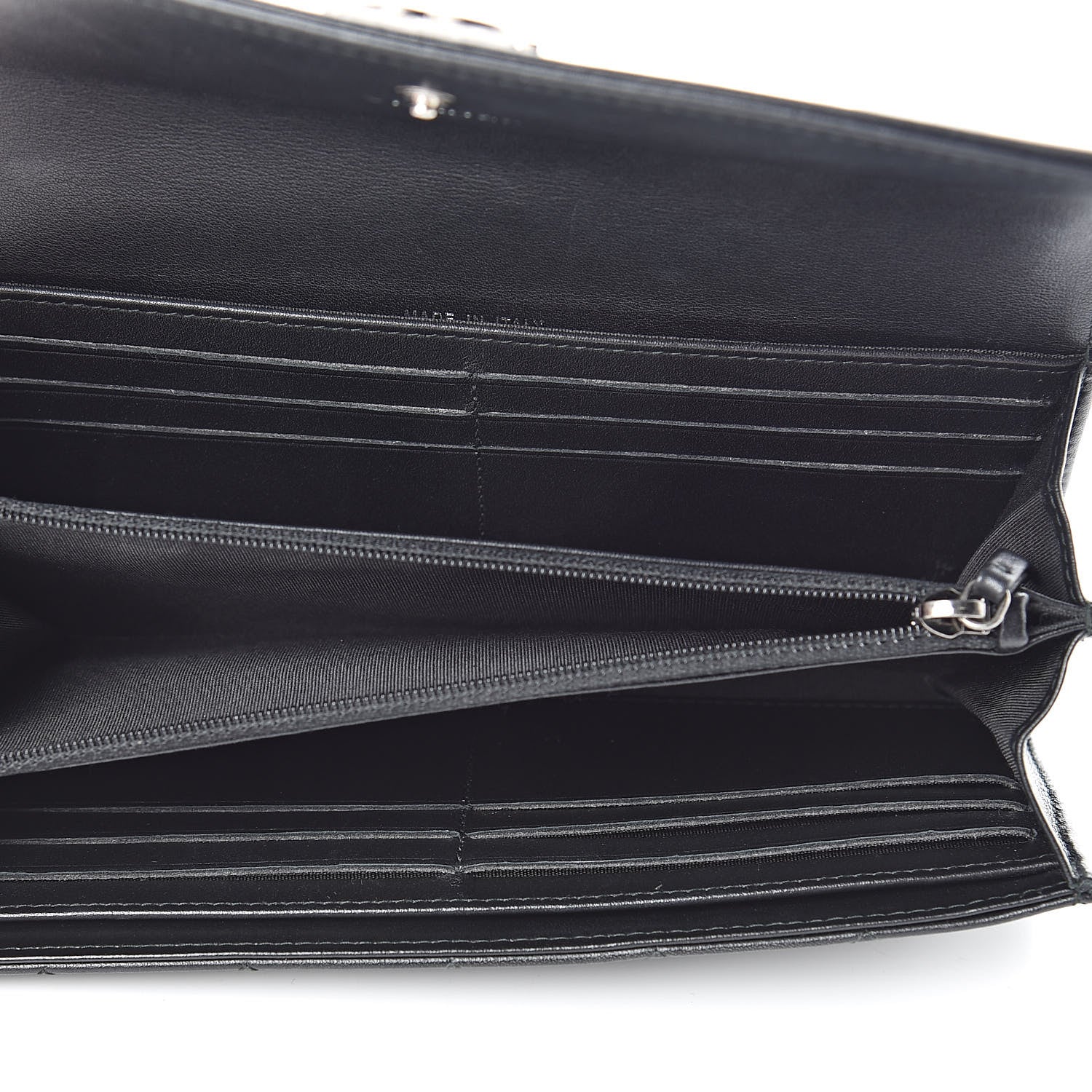 Chanel Lambskin Quilted Boy Flap Wallet Black 5 of 10