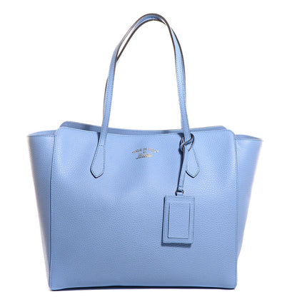 Gucci Dollar Calfskin Medium Swing Tote Mineral Blue 1 of 9