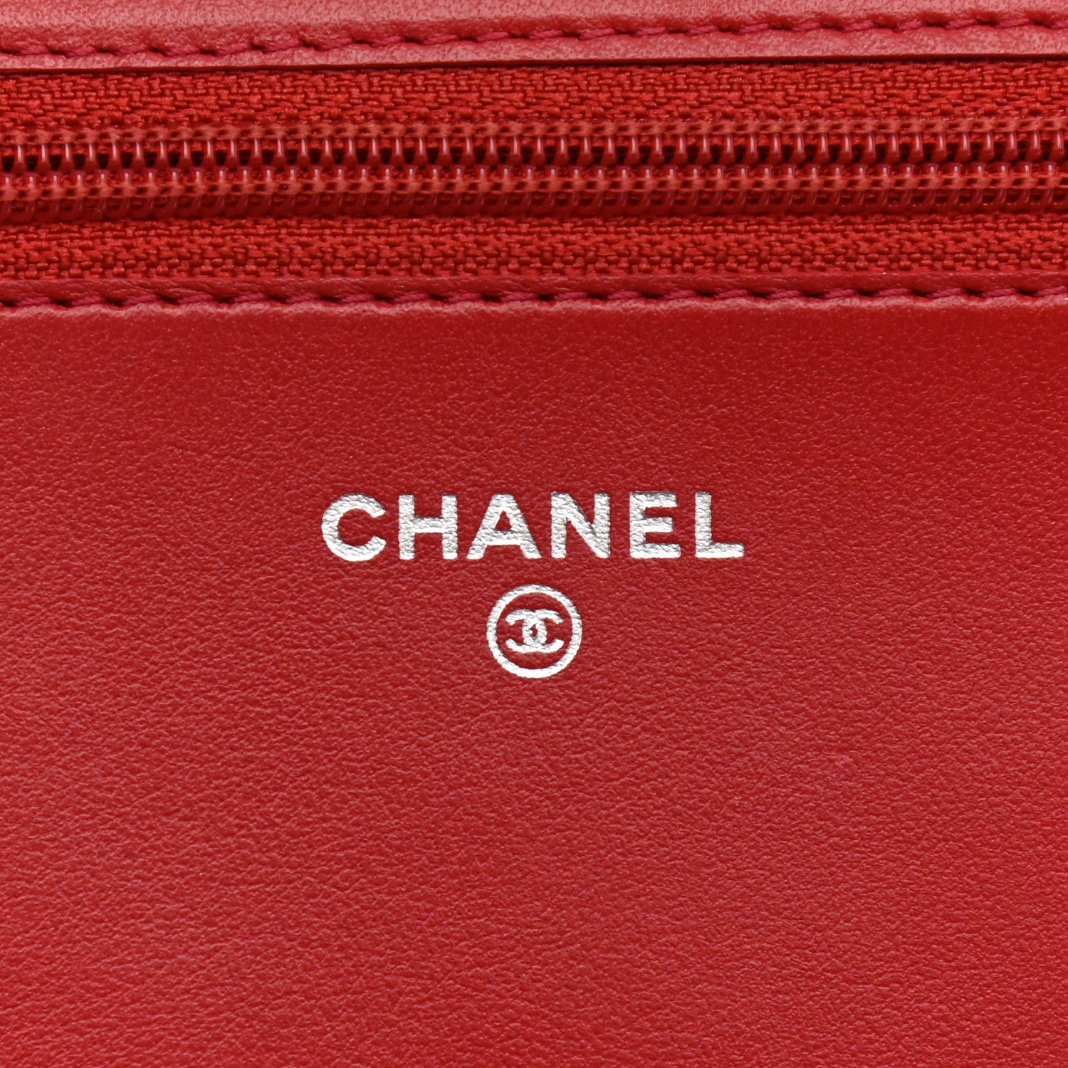 Chanel Caviar Quilted Boy Wallet On Chain WOC Red 10 of 23
